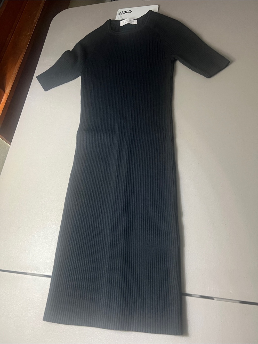 Everlane Black Ribbed Maxi Dress